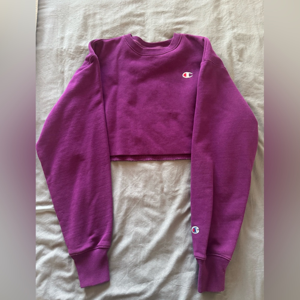 Champion Women's Vibrant Purple Crew Neck Sweater